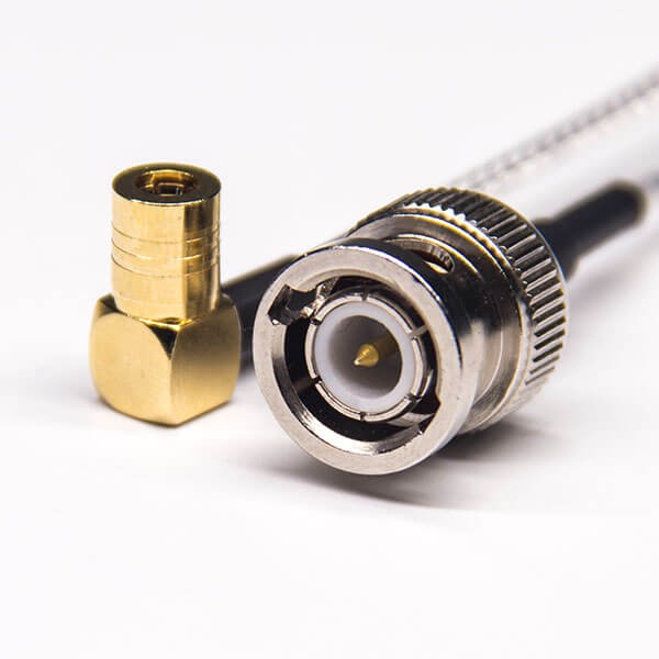 BNC接头公头直式转SMB弯式公头同轴线缆接RG316 BNC接头公头直式转SMB弯式公头同轴线缆接RG316